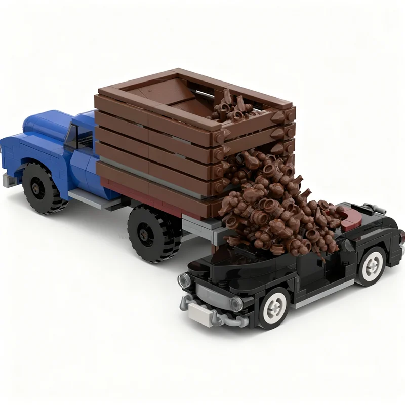 351pcs MOC BTTF Chevroleteed Advance The Manure City Champions Model Building Toy Christmas Gift Blocks Architecture Idea
