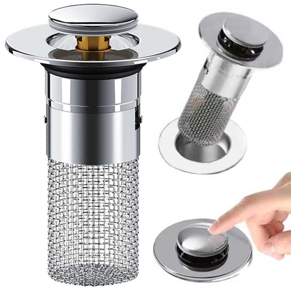 

Floor Drain Filter Anti Odor Pop-Up Basin Stopper Anti Clogging Sink Drain Filter Fit 1.1-1.45 Bathroom Hair Catcher