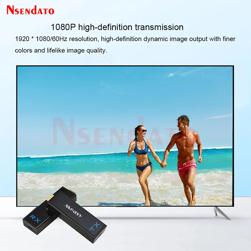 W2H-Transmisión inalámbrica NANO 1080P, 30m, 100 pies, WIFI, HD, transmisor, Kit de transmisión HD para PC de emisor, PS4, proyector de DVD