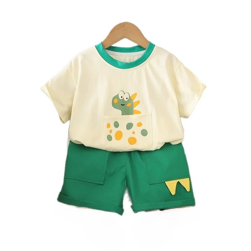 

New Summer Baby Clothes Suit Children Boys Short Sleeved T-Shirt Shorts 2Pcs/Sets Kids Clothing Infant Casual Cartoon Costume