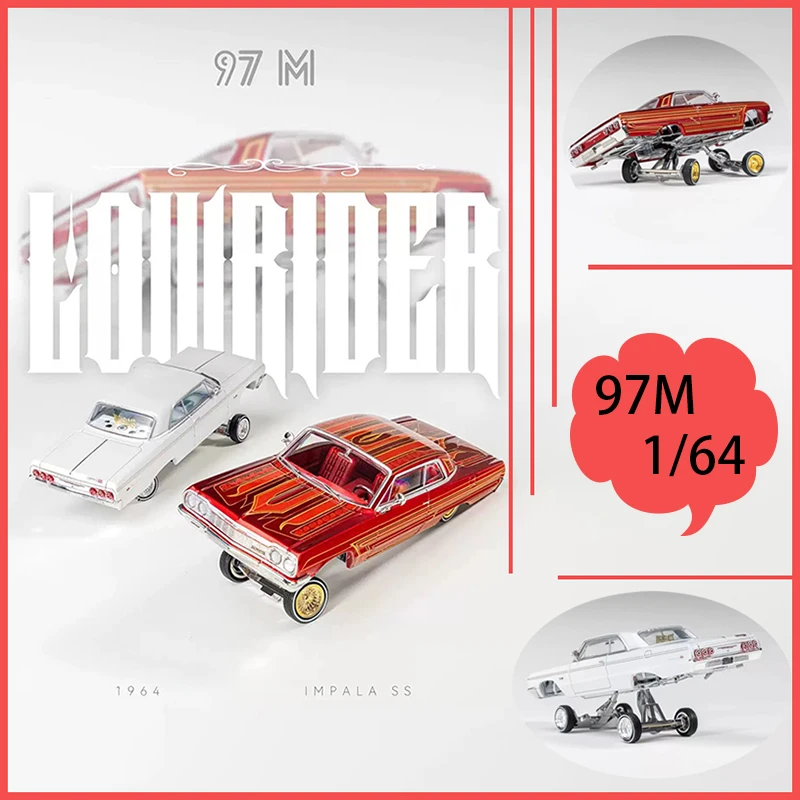 

97M 1/64 1964 Impala Corona Lowrider Hopper Alloy Car Model Birthday Gift Home Decoration