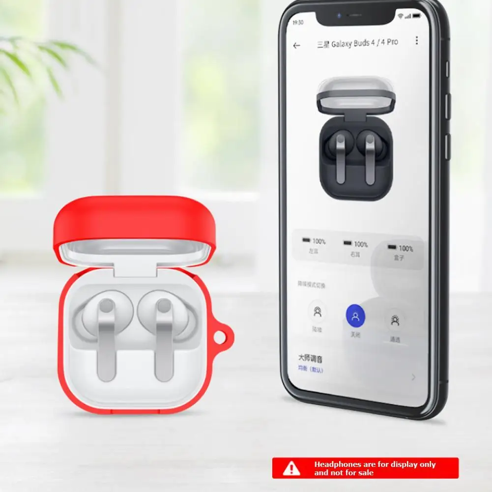 Capa protetora à prova de choque de silicone para Samsung Galaxy Buds4/Buds4 Pro, cobertura completa do compartimento de carregamento