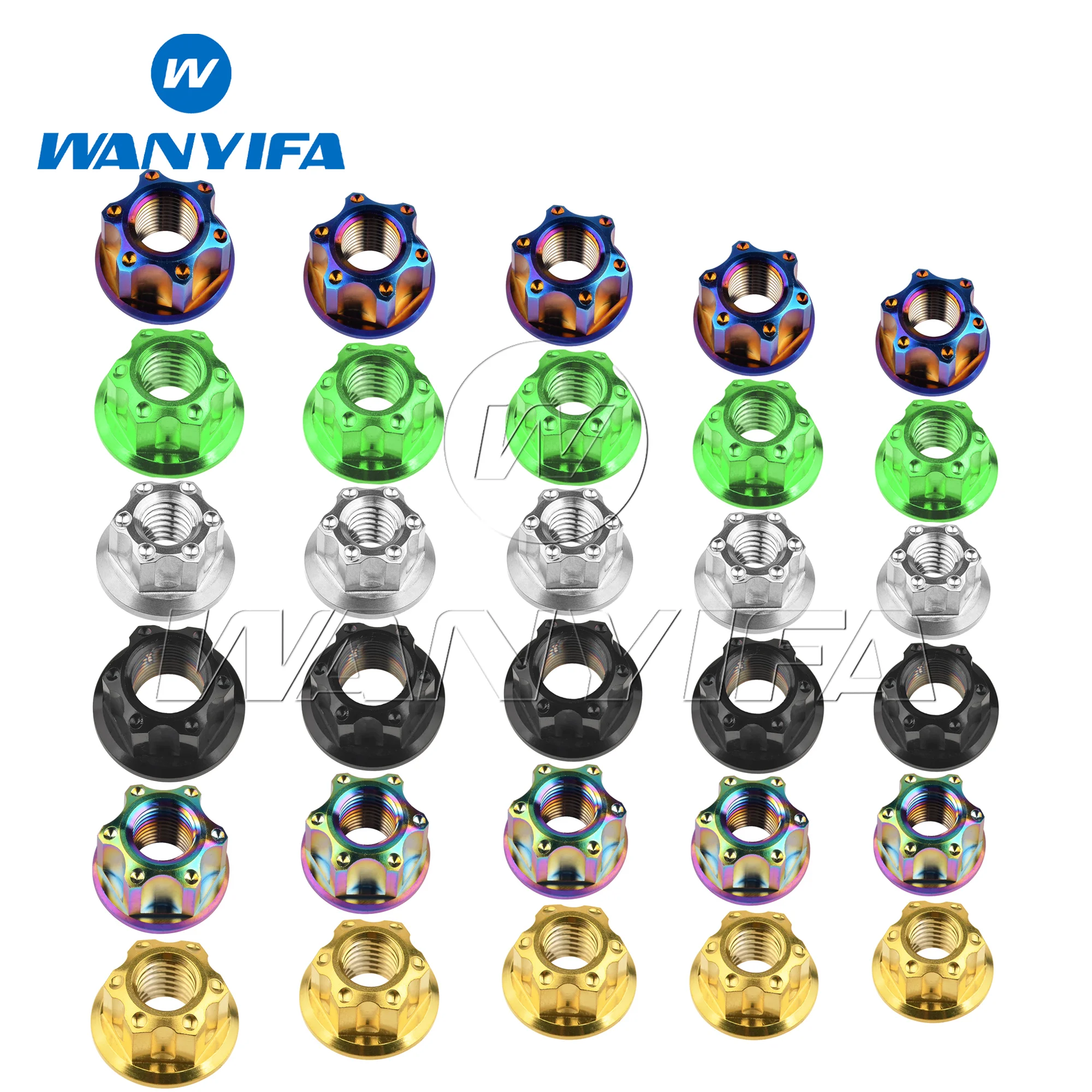 

Wanyifa Titanium Nut M6/M8/M10/M12/M14/M16 Torx Flange Nut for Motorcycle Bicycle Car