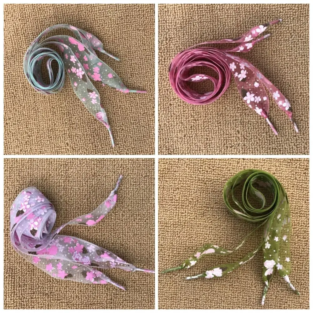 Paar Schneegarn-Schnürsenkel mit Druck, ultradünn, 2,7 cm breit, für Sportschuhe, Satin-Seidenband, Schneegarn-Schnürsenkel – Detail 19