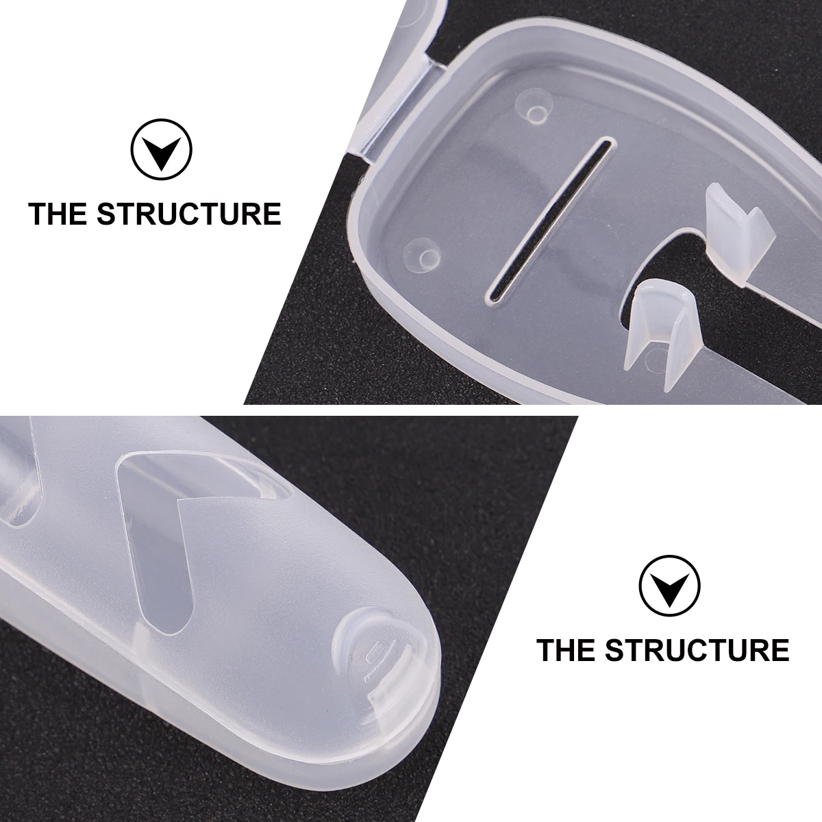 

4pcs Razor Travel Case For Men Transparent Durable Pp Storage Bag Lightweight Portable Holder For Home Barber Use Outdoor Beard