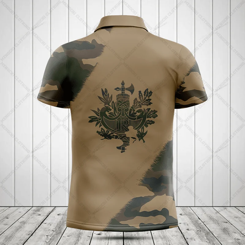 Custom Name France Flag Graphic Camouflage Polo Shirt Summer Casual Boys Fashion Loose E-Sports Jersey Fast Dry Streetwear