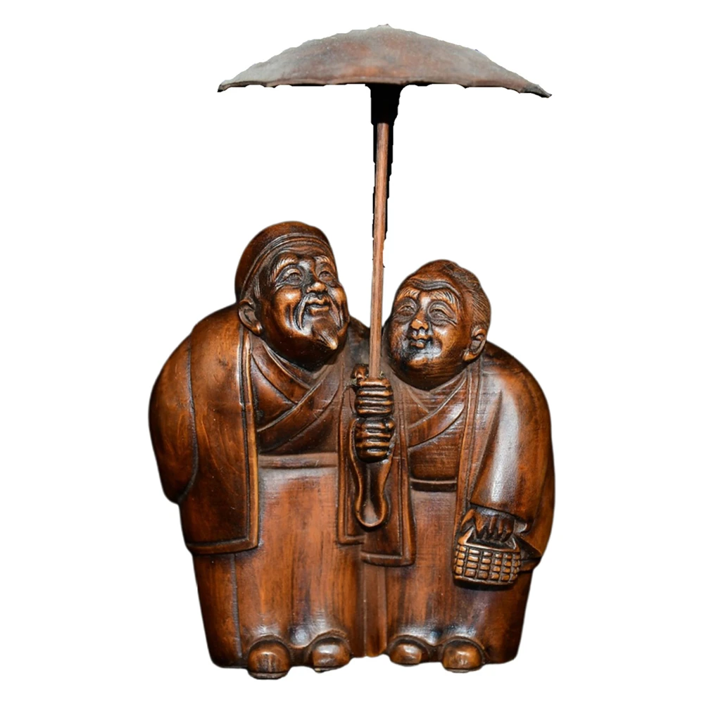 Figurine sculptée en bois, Sculpture à main, amour éternel, bonheur, Union intemporelle, ornement pour chambre à coucher