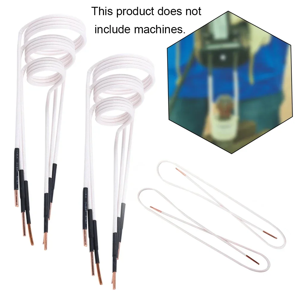 Kit di otto elementi per bobine di induzione per riscaldamento per mini conduttore per riscaldatore a induzione magnetica 6 bobine + 2 fili Strumento di riscaldamento