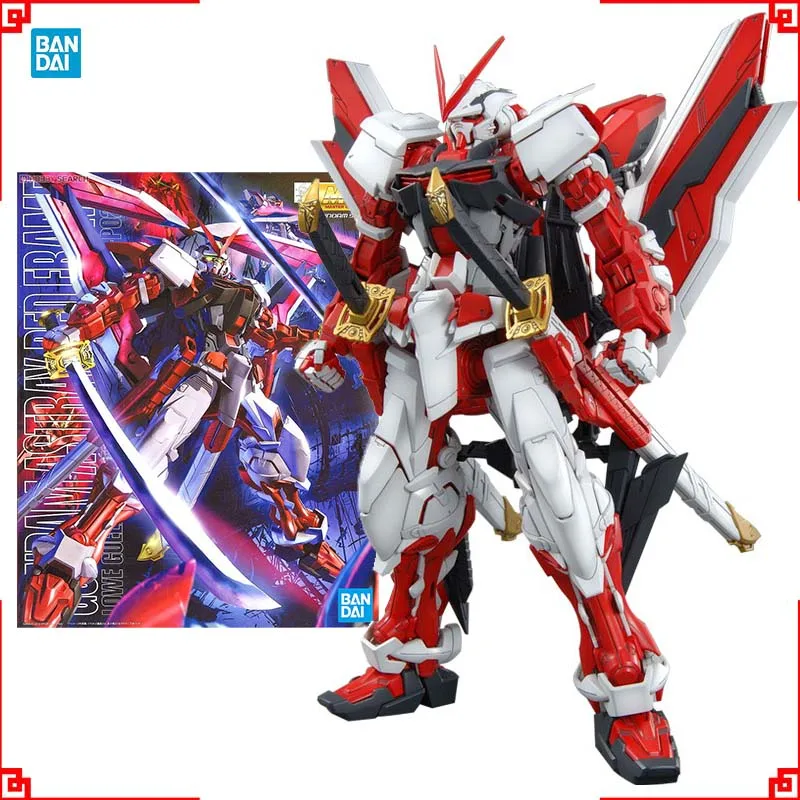 

Bandai Gundam Model Kit MG Astray Red Frame Kai Action Figure Gunpla Building Kit Collectibles Anime Figures Toys For Boys Gift