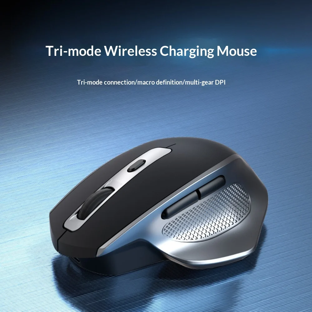 Bluetooth Wireless Gaming Mouse RGB Backlit Tri-Mode Macro Programmable Mice Long Battery Life Ergonomic Grip for Computer PC La