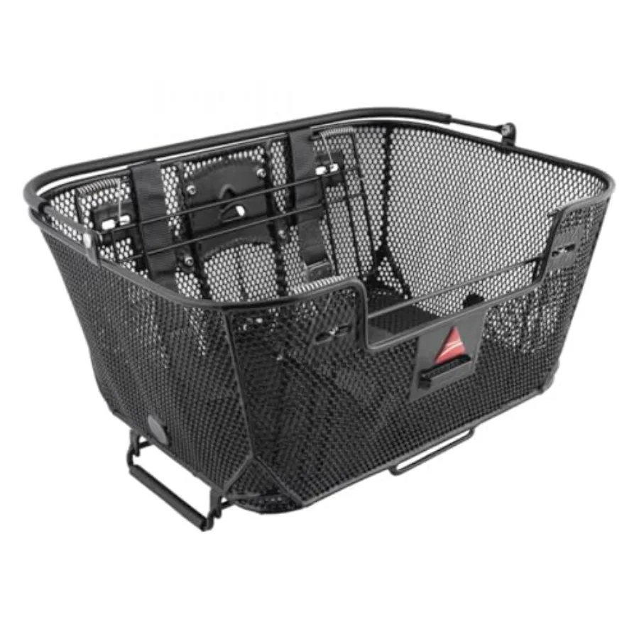 

Black Pet Basket with Integrated Rack and Handlebar Mounts for Secure and Convenient Transportation of Pets and Essentials in U