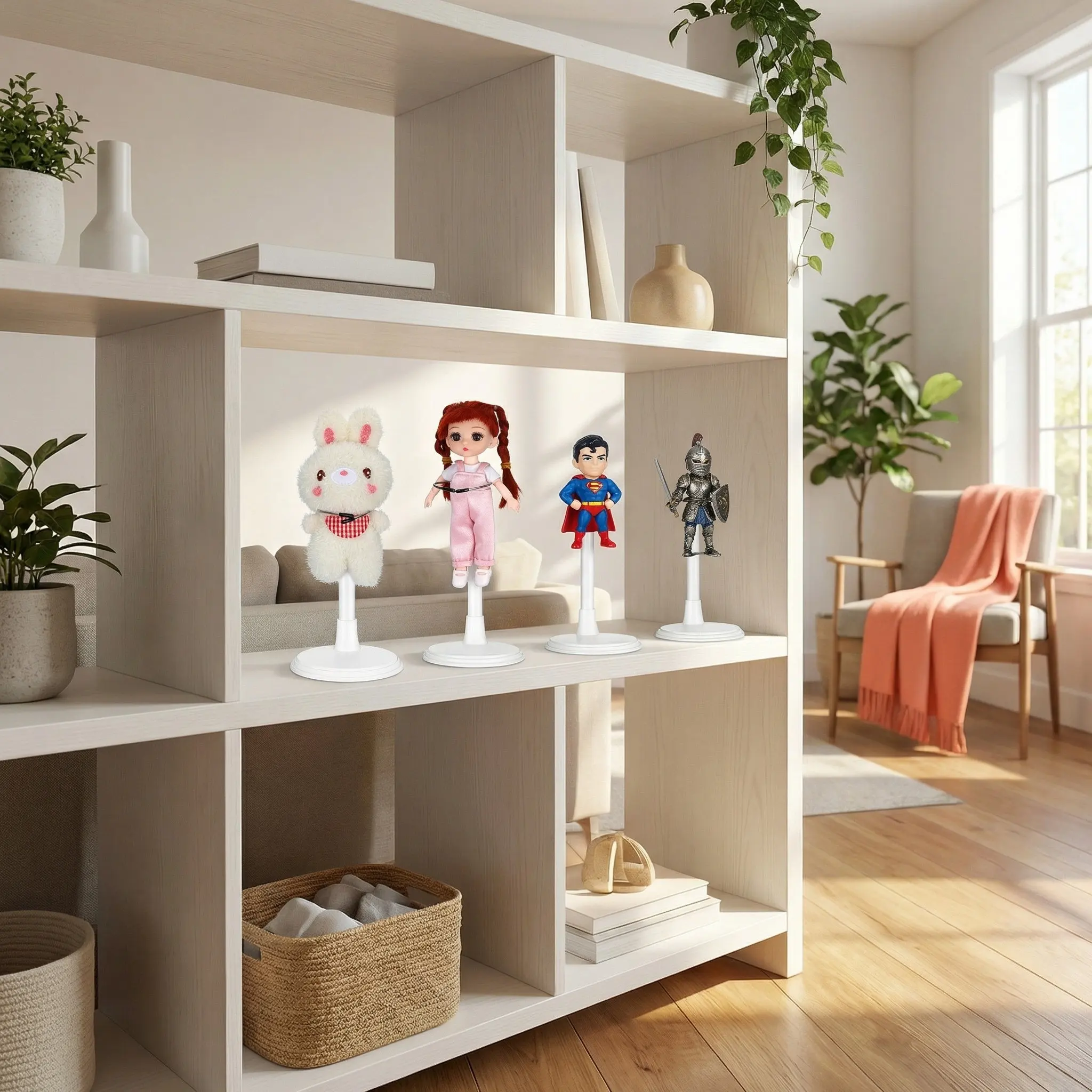 

Набор из 4 регулируемых подставок-держателей для фигурок, органайзер для хранения, настольная подставка для дома и магазина