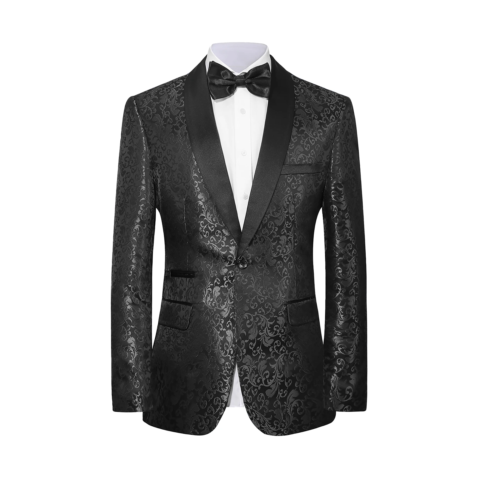 

Men's Floral Dinner Prom Wedding Fashionable Men's Tuxedo Jacket One Button Evening Jacket Blazer Slim Masculimo Blazersets