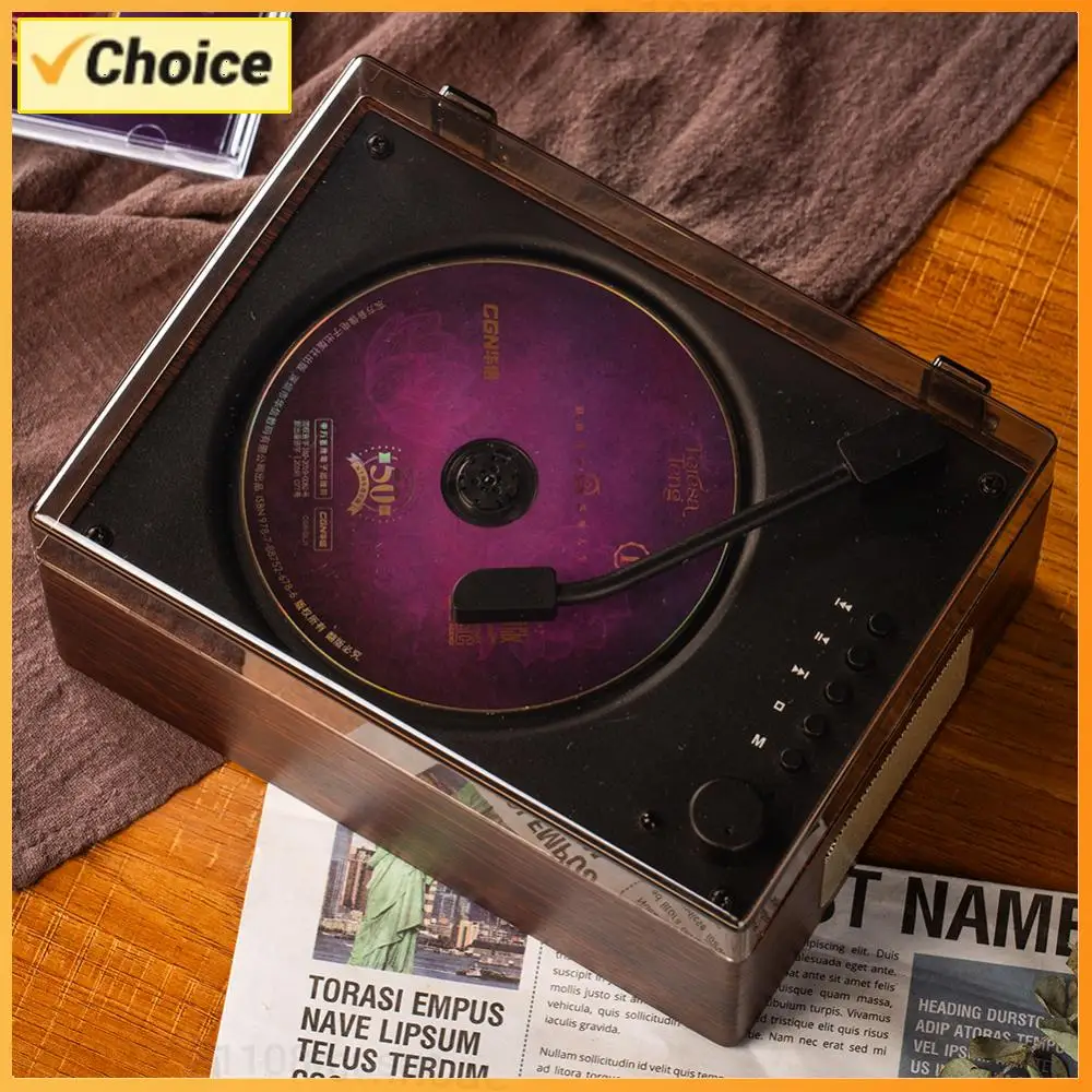 

Домашний музыкальный проигрыватель, перезаряжаемый, с поддержкой CD, BT, USB, 3,5 мм AUX, Bluetooth 5.0, настольный CD-плеер для телефона