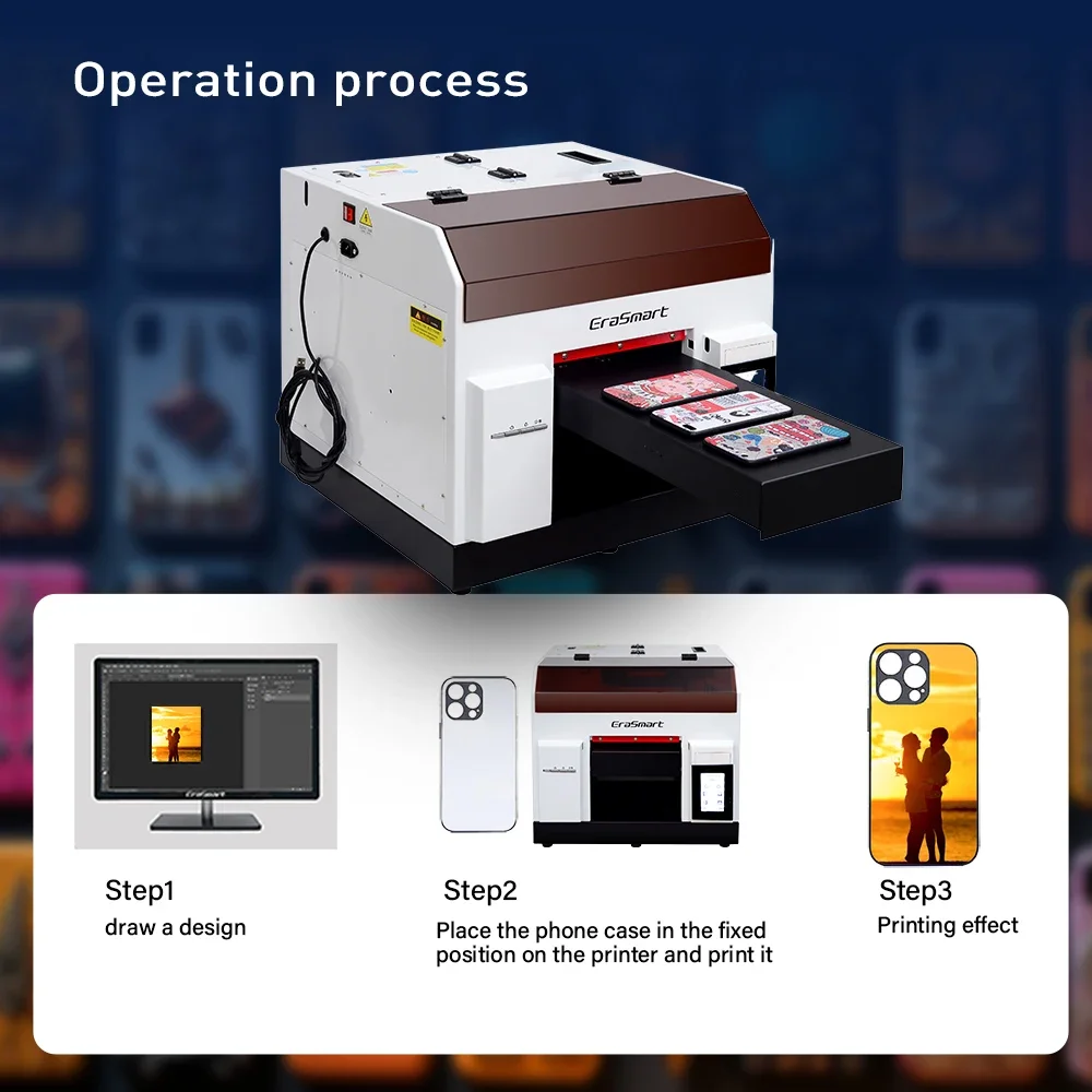 Reizjet L800 Head  Printer Printing Machine Semi-Automatic Phone Case Printer A5 Uv Printer Machinery For Small Business