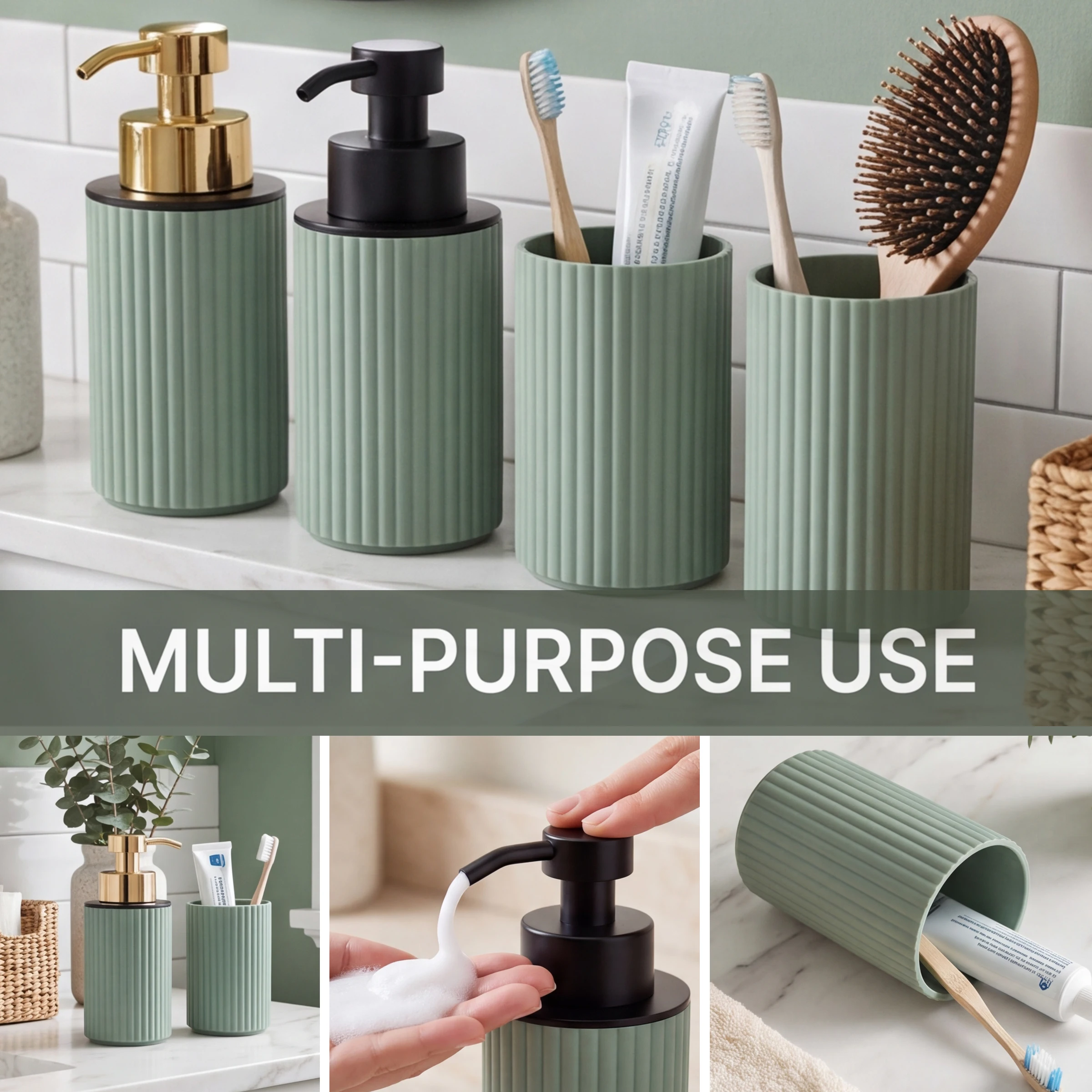 Conjunto de Dispensador de Sab - Home Bathroom Soap Dispenser avaliação e preço