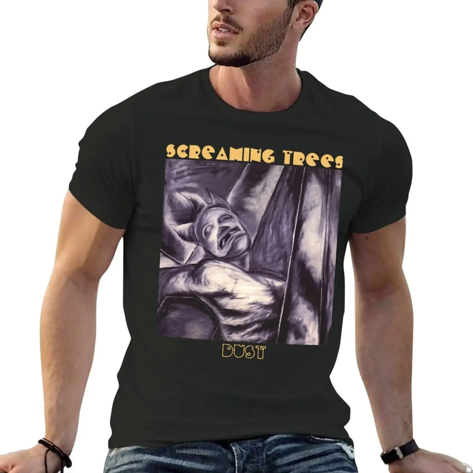 

Lover Gift Screaming Kurt Cobain Trees Awesome For Movie Fan T-Shirt baggy shirts Aesthetic clothing mens cotton t shirts