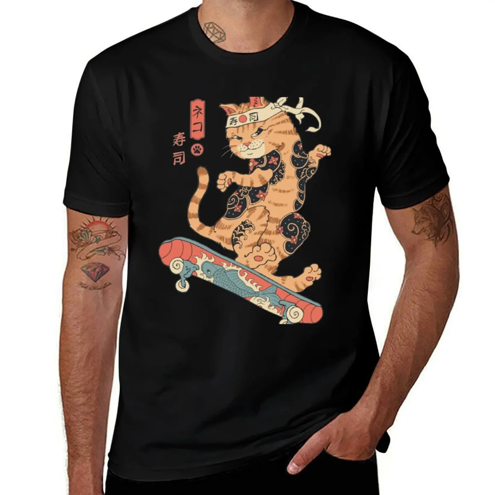 

Cat Skatana T-Shirt essential t shirt men t shirt cotton 100% T-Shirt