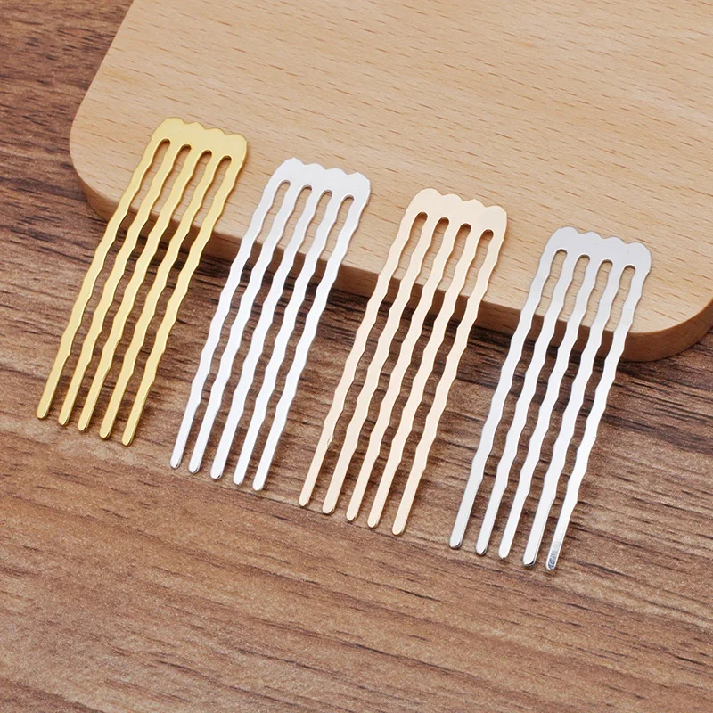 BoYuTe (100 Pieces/Lot) Metal Iron 5 Teeth Hair Comb Diy Jewelry Accessories Handmade Materials