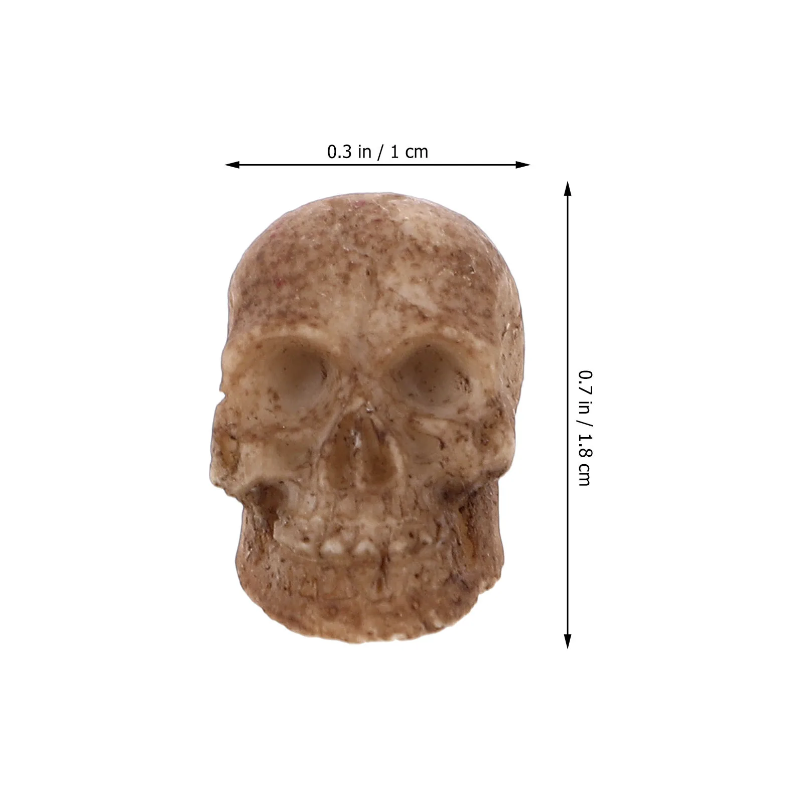 

20Pcs Small Skull Head Ornament Realistic Artificial Bone Decor for Halloween Carnival Masquerade Photo Booth Prank Setup