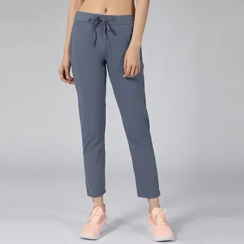 

Lemon Women On The Fly Yoga Pants Workout Running Leggings 4 Way Stretch Fabric with Side Pockets Outdoor Gym Sport Pants Tights