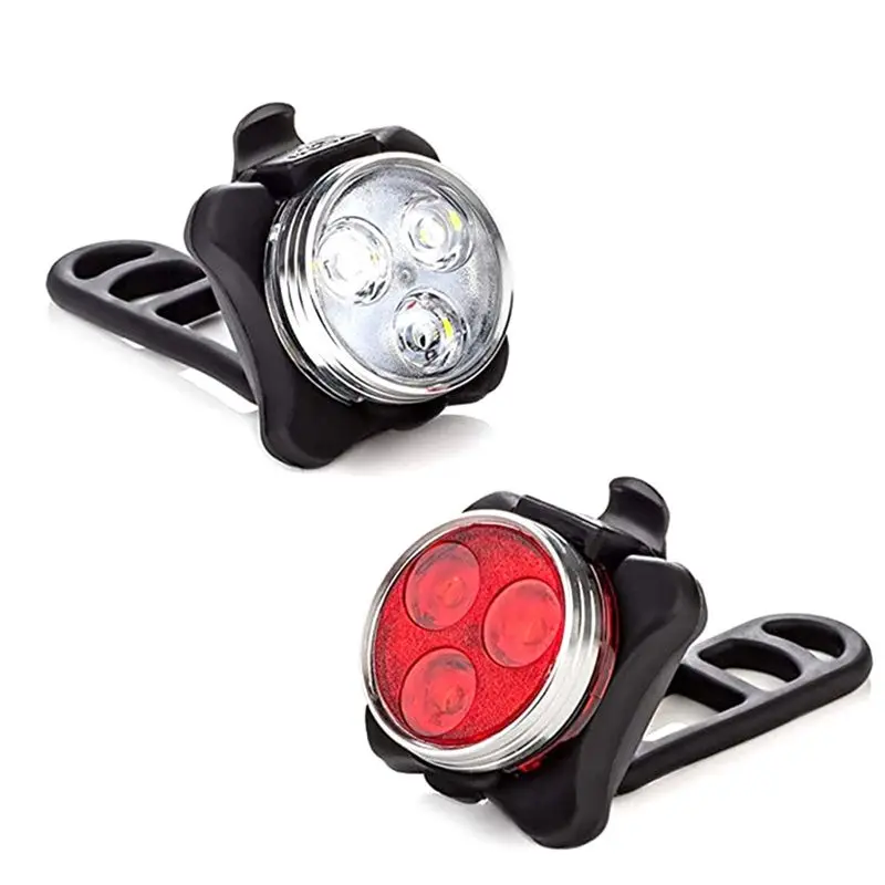 A61P Mountain Bike USB Charging Light Single Car Front Light Warning Light Red and White Bicycle Tail Light view 3
