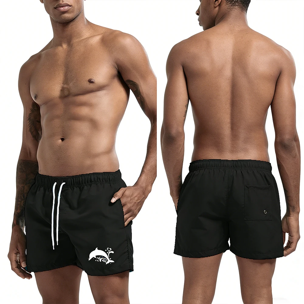 

Casual Men's Board Shorts Swimming Trunks Quick Dry Board Shorts Bathing Suit Breathable Drawstring With Pockets Dolphin Print