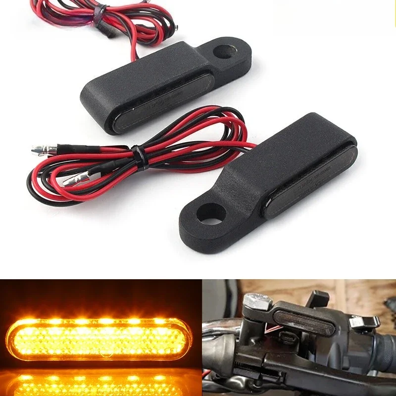 

Motorcycle Mini Turn Signal Lights 6LED Monochrome Metal Blinker Indicators Fit For Motorcycle Universal Accessories