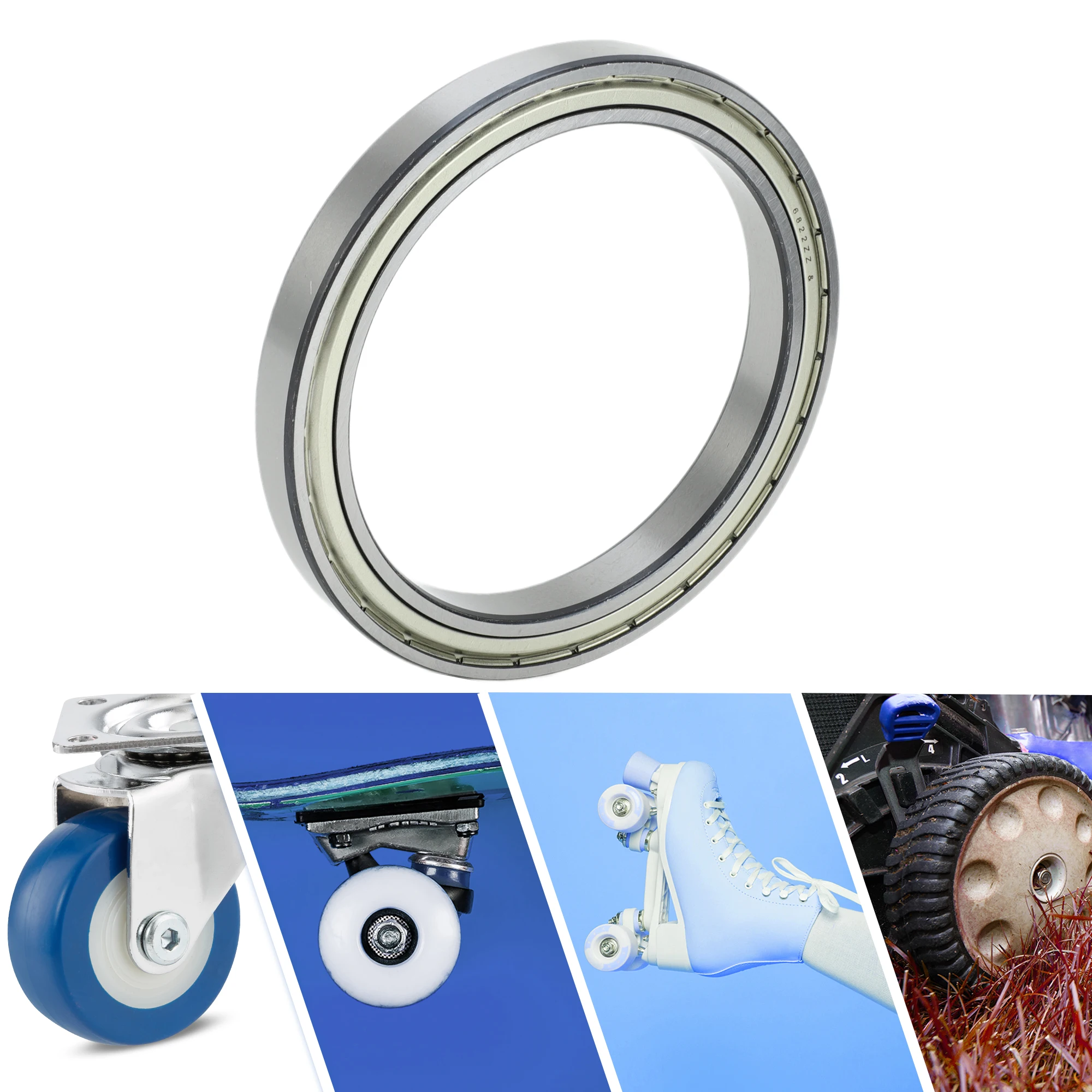 Motoforti 6822ZZ Deep Groove Ball Bearings P0 110x140x16mm Lubricated Bearings Double Metal Seal Scooter Skateboard Wheel