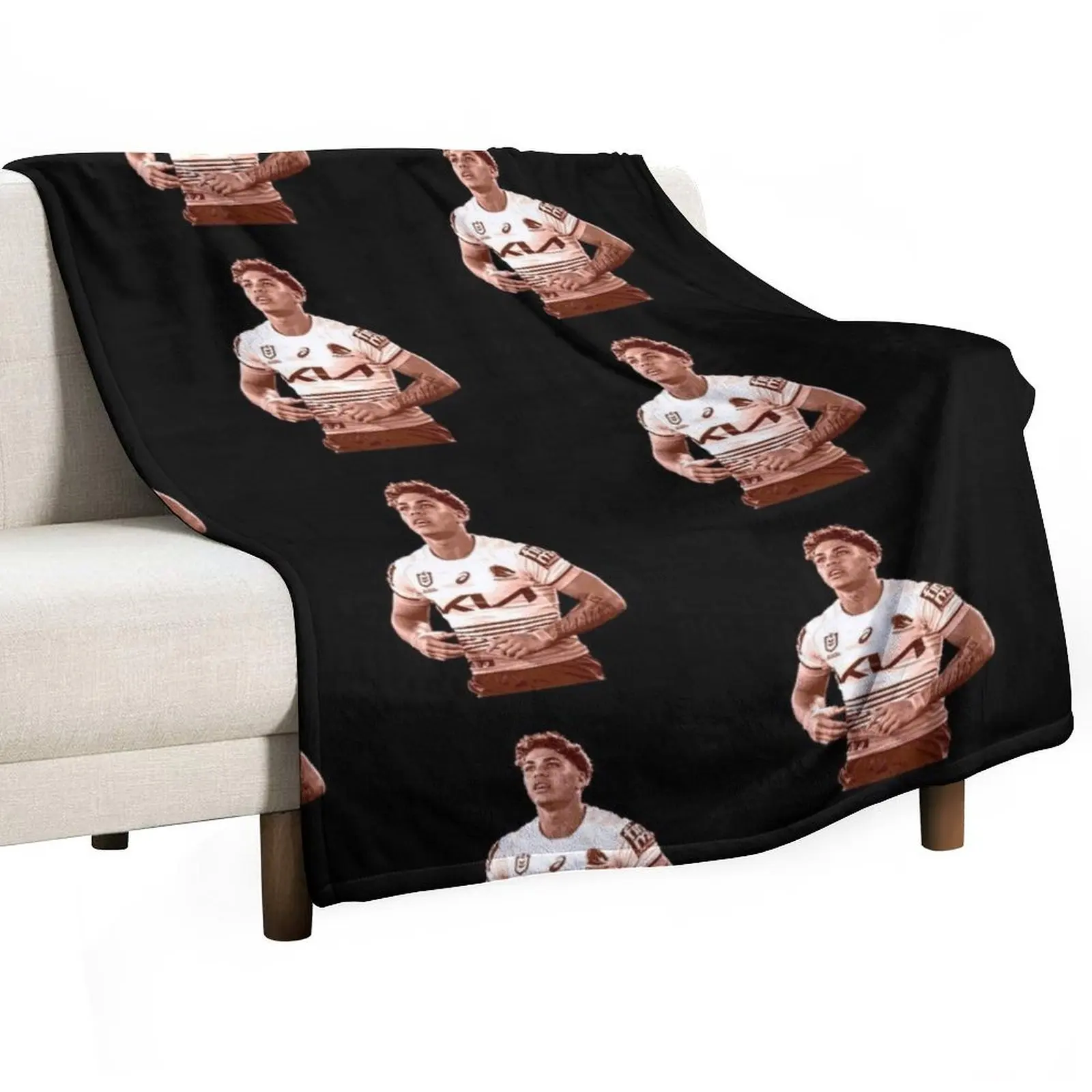 

Reece Walsh hot orange posterised Throw Blanket Warm Flannel Blanket for Couch Chair Bedroom
