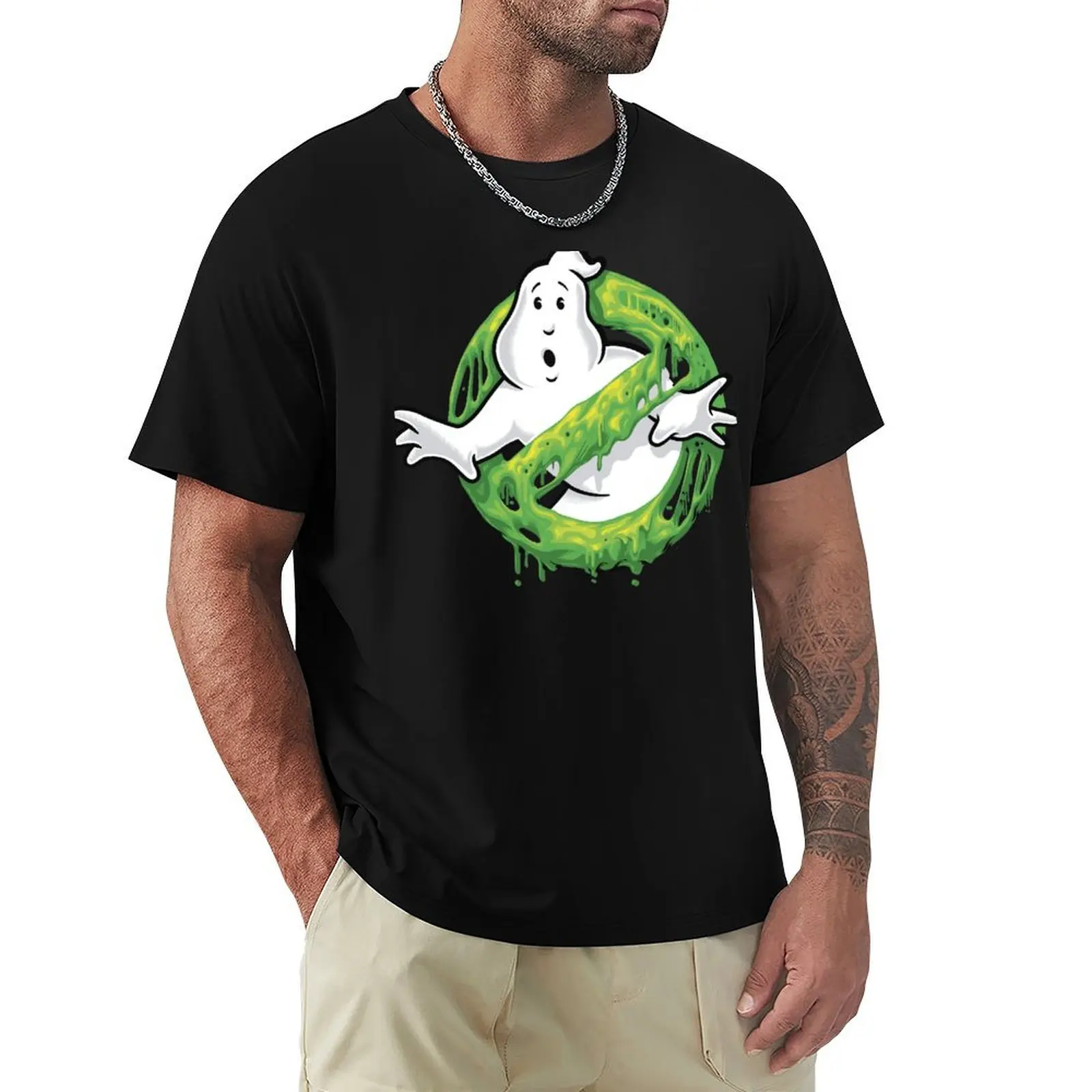 Ghost Hunters Busters Classic Slime Ghost Logo T-Shirt Quick Dry Light Sports T-Shirt