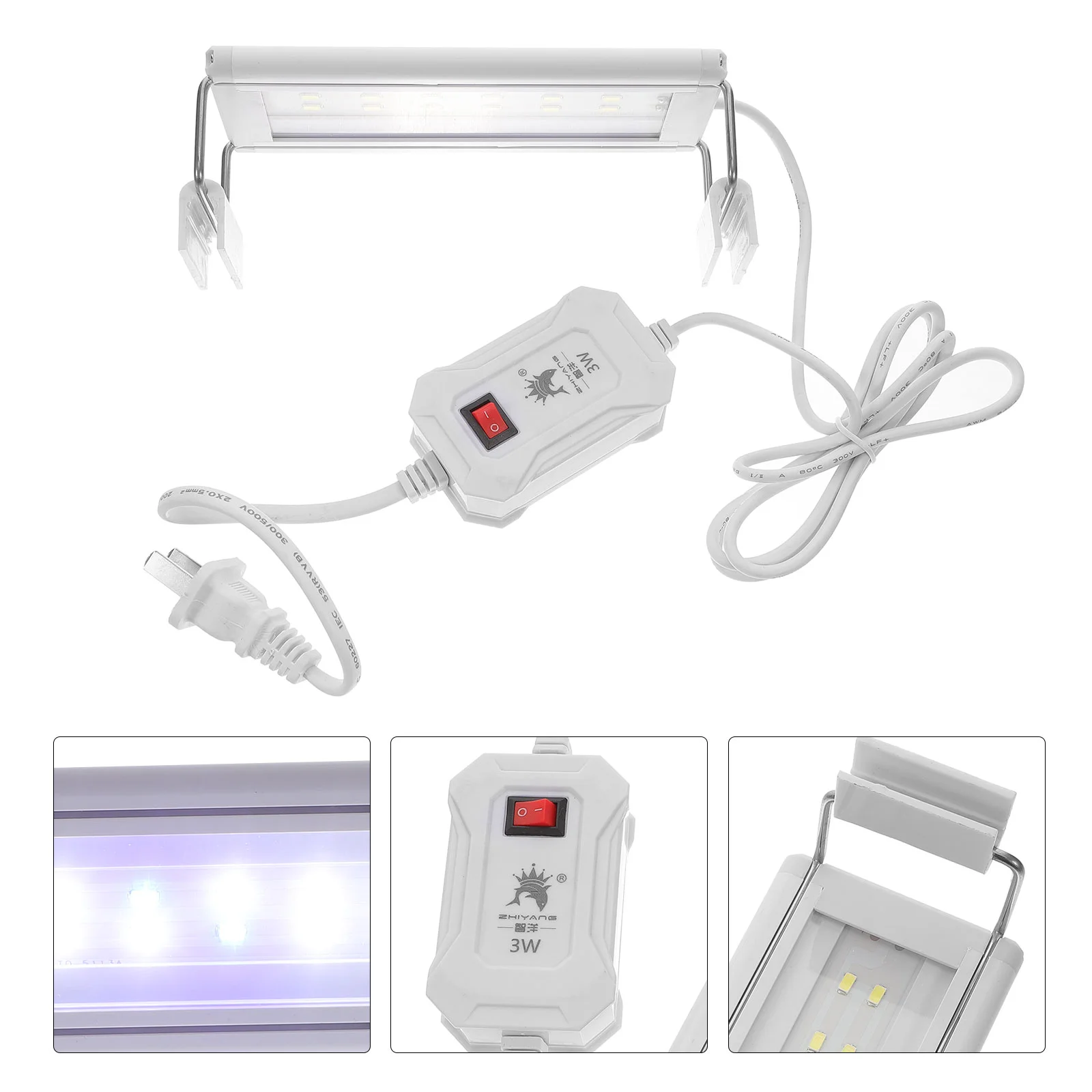 

Aquarium Stand Light 1 LED Bracket Transparent Acrylic Sheet High Penetration Fish Tank Lamp Ideal Gift