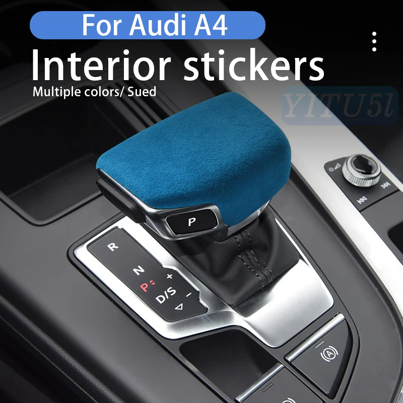 

For Audi A4 S4 A5 S5 RS4 RS5 SQ5 Q5 Q7 Gear Shift Knob Cover Trim Suede Made of Alcantara Sport Car Interior B9 F5 Accessories