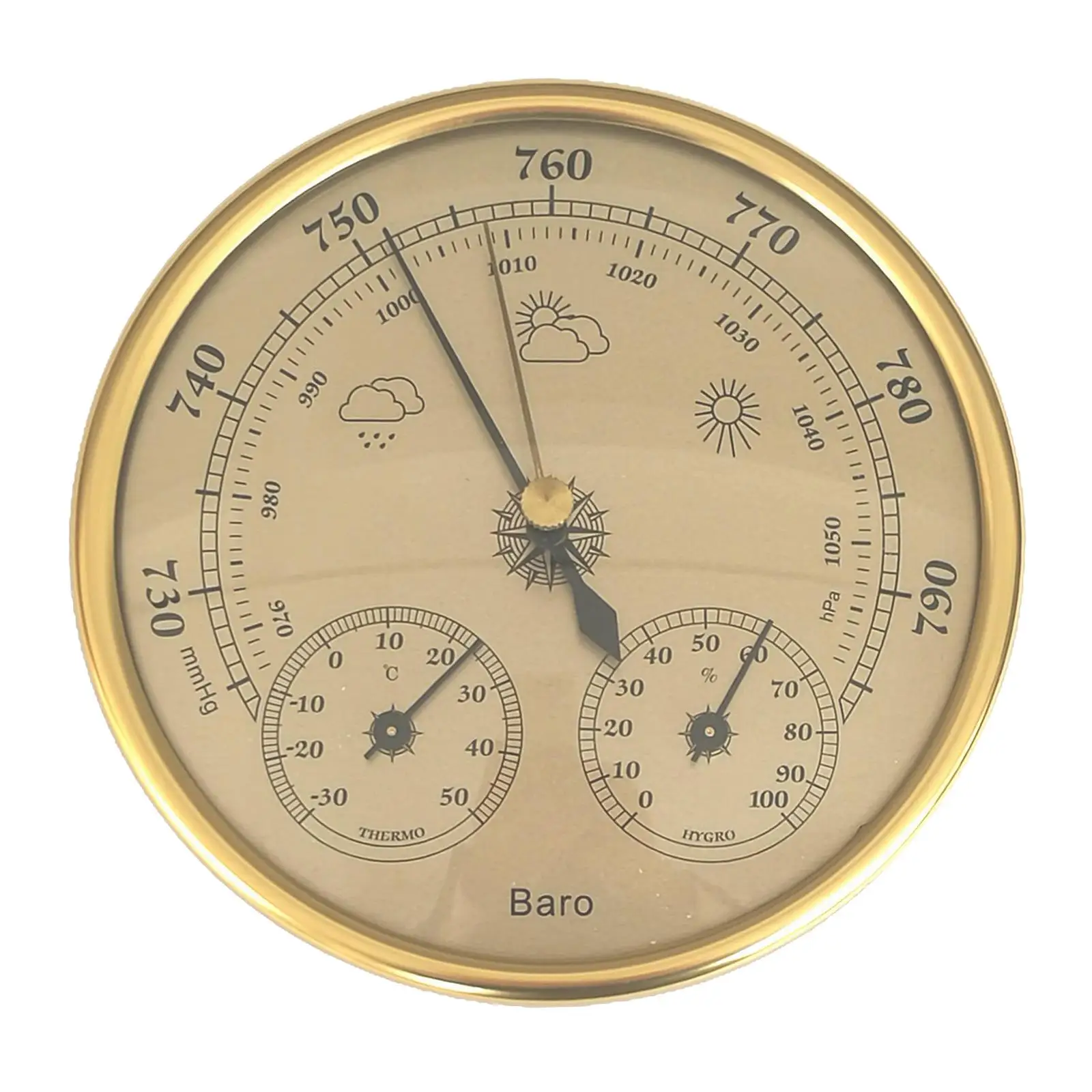 Precision 3 in 1 Barometer, Weather Station Barometer Thermometer Hygrometer for Indoor and Outdoor Use Humidity Meter