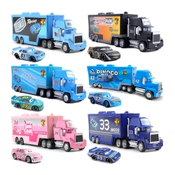 Disney Pixar Cars Mack Truck Cruze Ramirez 51 Dinoco 42 Racing Toy 1:55 Die Casting Tank Coat 36 Car Model WIEWZEEN 39 Kids Gift