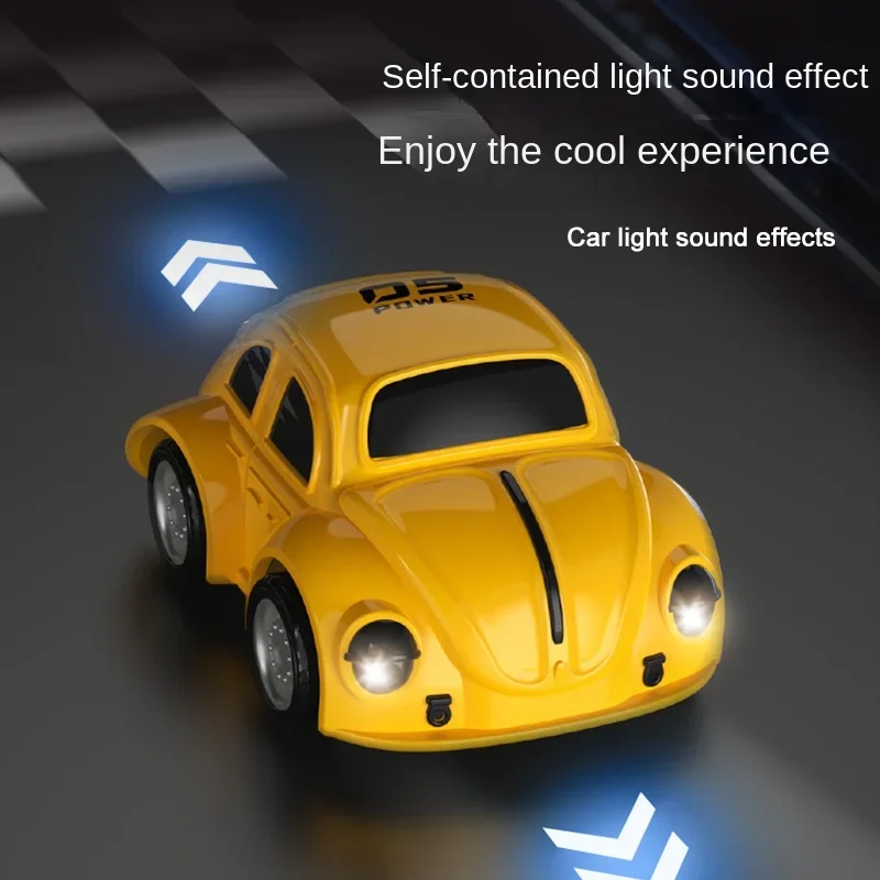 Mini 1/87 RC Speed Car 2-way 2.4G Wireless Remote Control Racing Drifting Car Light Storage Portable High Speed Model Gifts