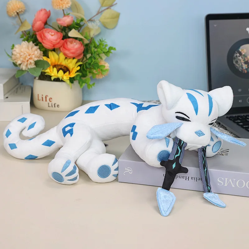 

Chien-Pao Plush Toys Anime Doll Cartoon Snow Leopard Pokémon Plushie Kawaii Stuffed Gift for Kids Birthday Xmas