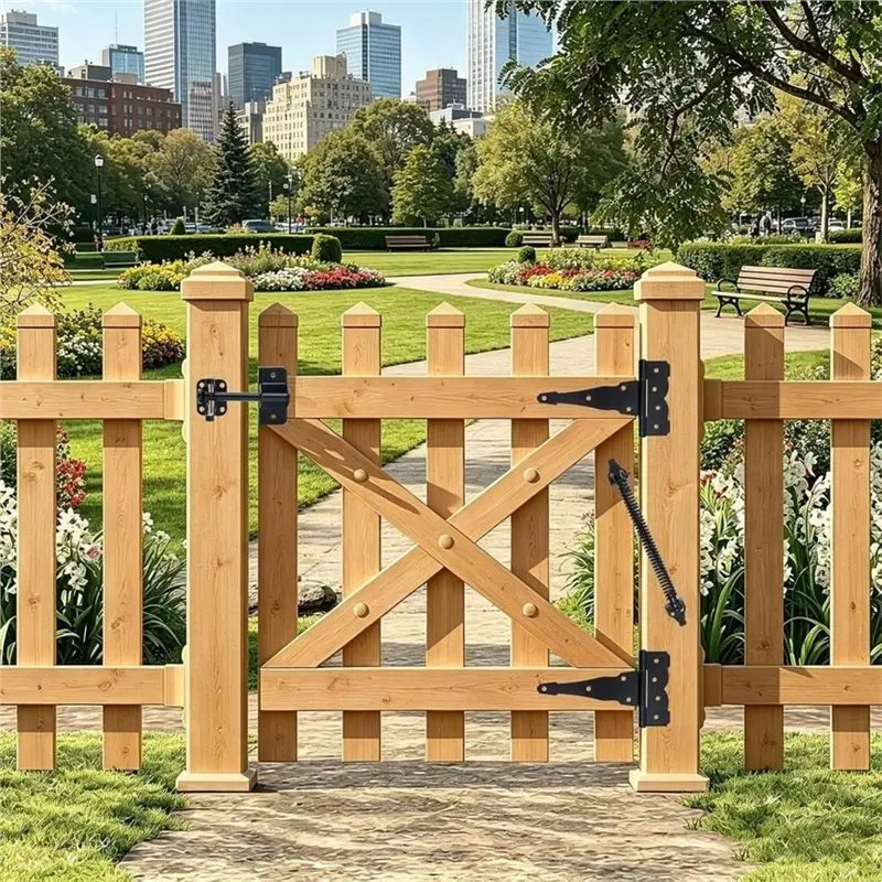 AAAN-Self-Locking Gate Latch Gate Latch For Wooden Fence Heavy Duty Gravity For Wood/Vinyl/Metal Fences