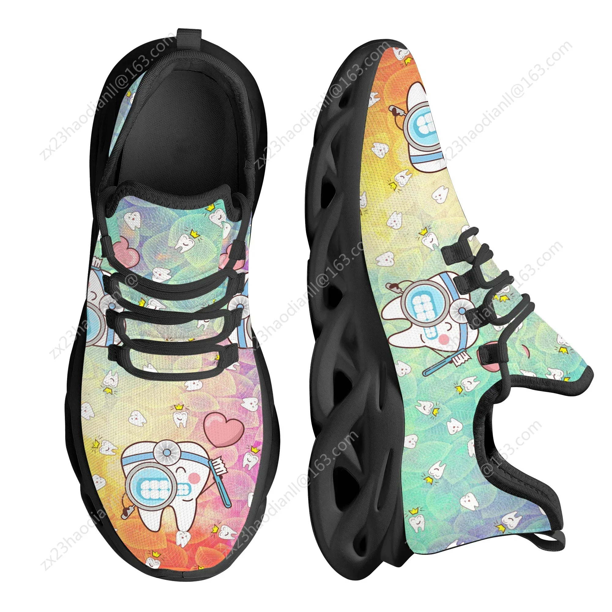 Cartoon Dental Doctor Brand Design Platform Shoes Comfortable Breathable Outdoor Jogging Shoes New Non-slip Fashion Sneakers