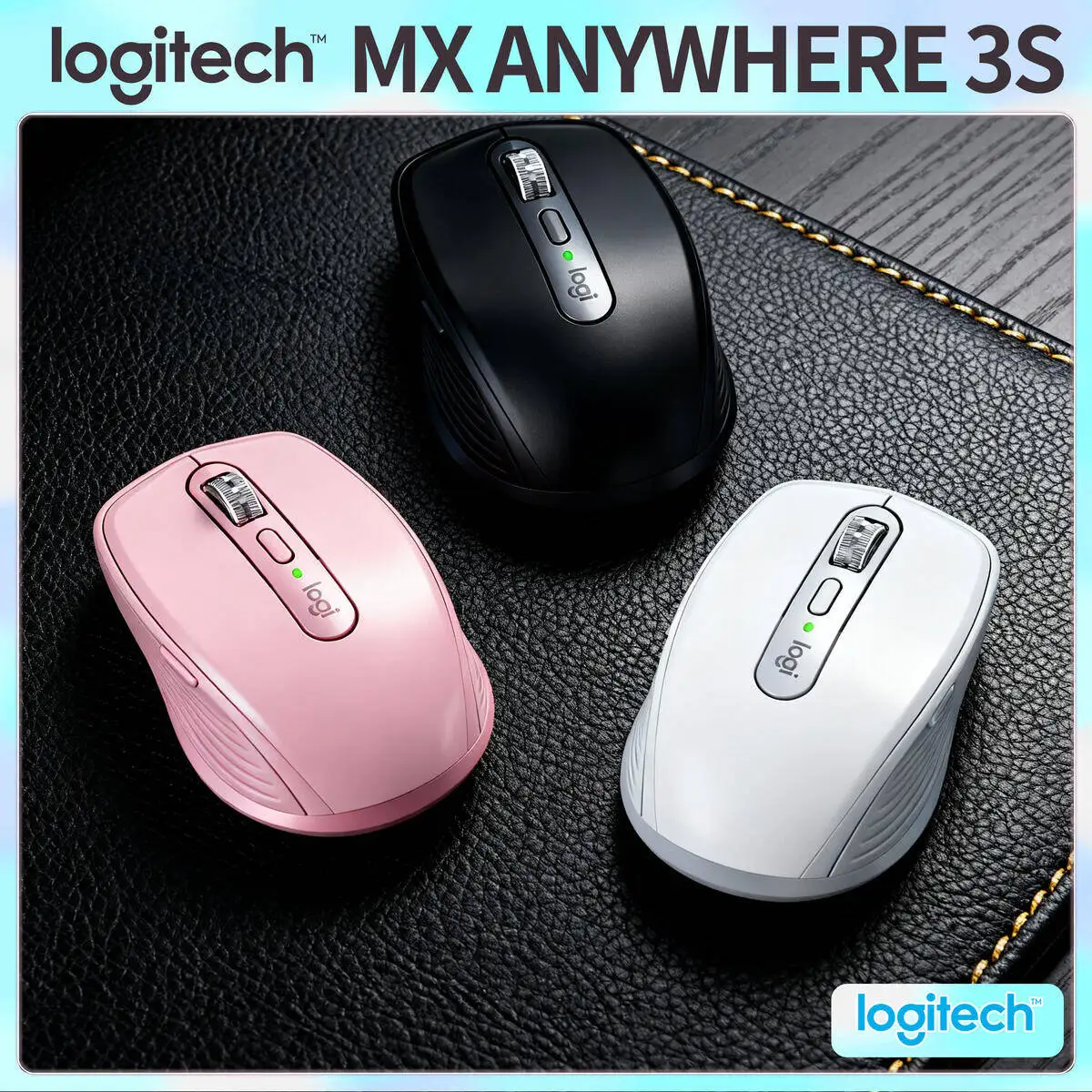 

Logitech MX Anywhere 3S Silent Bluetooth Mouse for Meeting Rooms Noise-Free Multi-Device