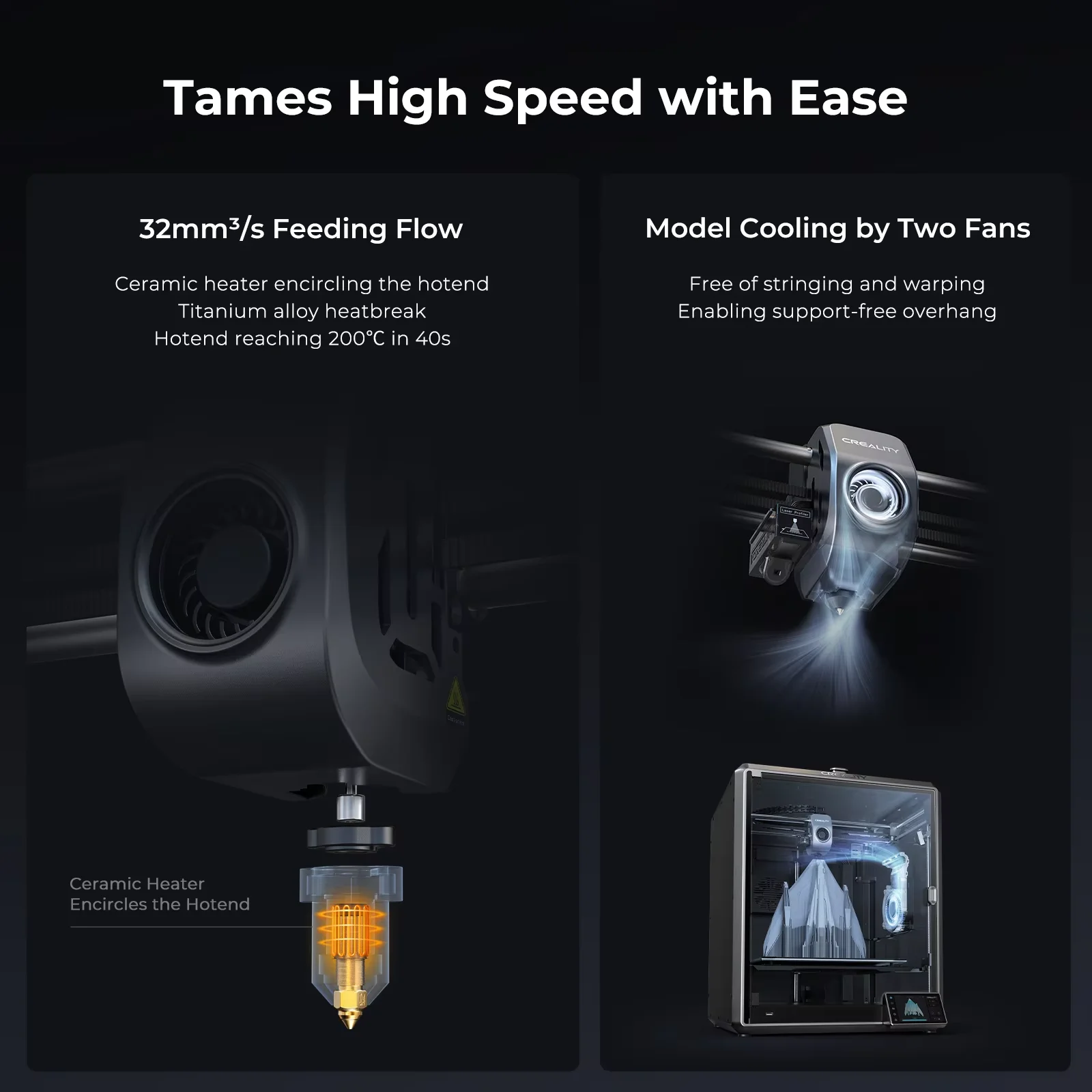 Impresora 3d Creality K1 Max Fast Industrial One-Button Automatic Detection New PLA Filament USB Connectivity Assembly Required