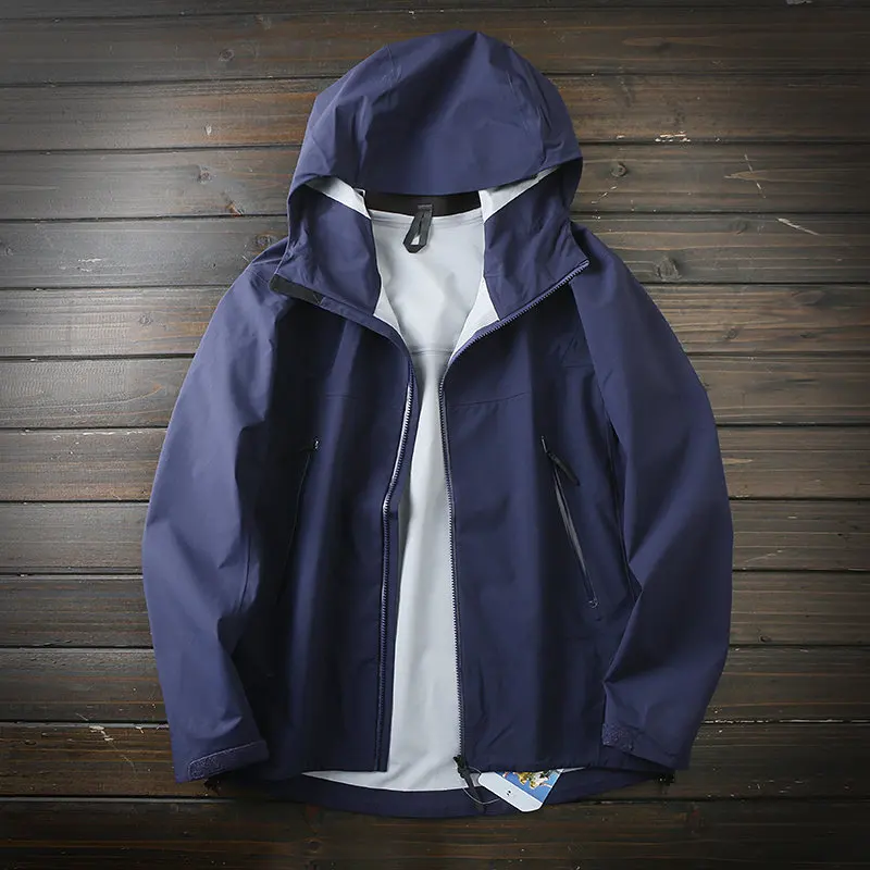 Three-proof outdoor function! Men's waterproof hooded jacket jacket spring