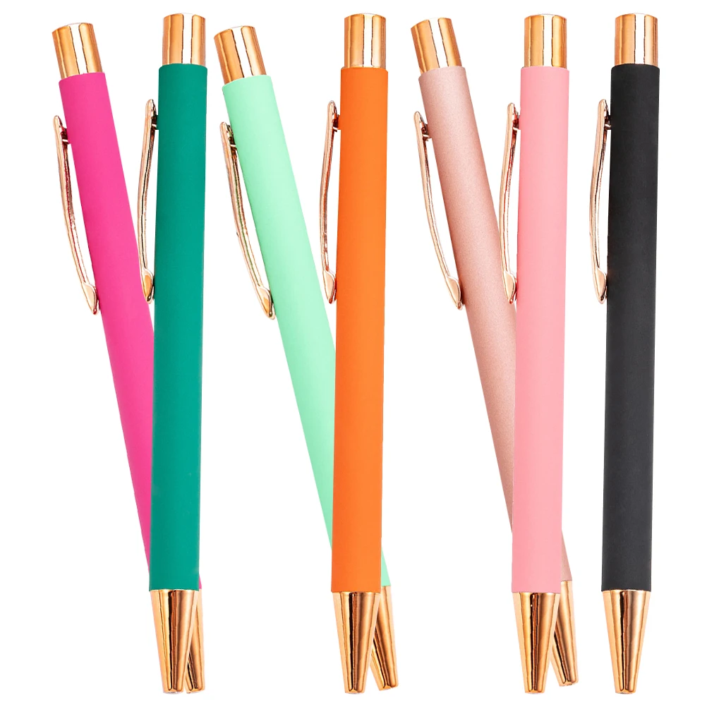 

7 Pcs Ink Pens for Writing Office Ballpoint Metal Multicoloured School Business Nice