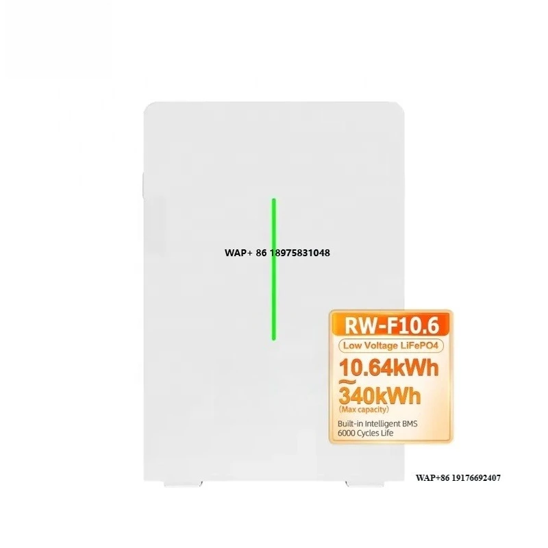 

Battery RW-F10.6 LifePO4 Lithium Ion Batteries 51.2V 208Ah Wall Mounted Low Voltage 10kwh Battery for Energy Storage