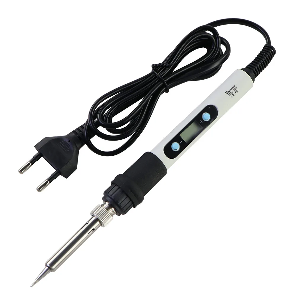 Adjustable Temperature Solder Iron 80W 220V / 110V LCD Electric Soldering Iron Welding Repair Tools