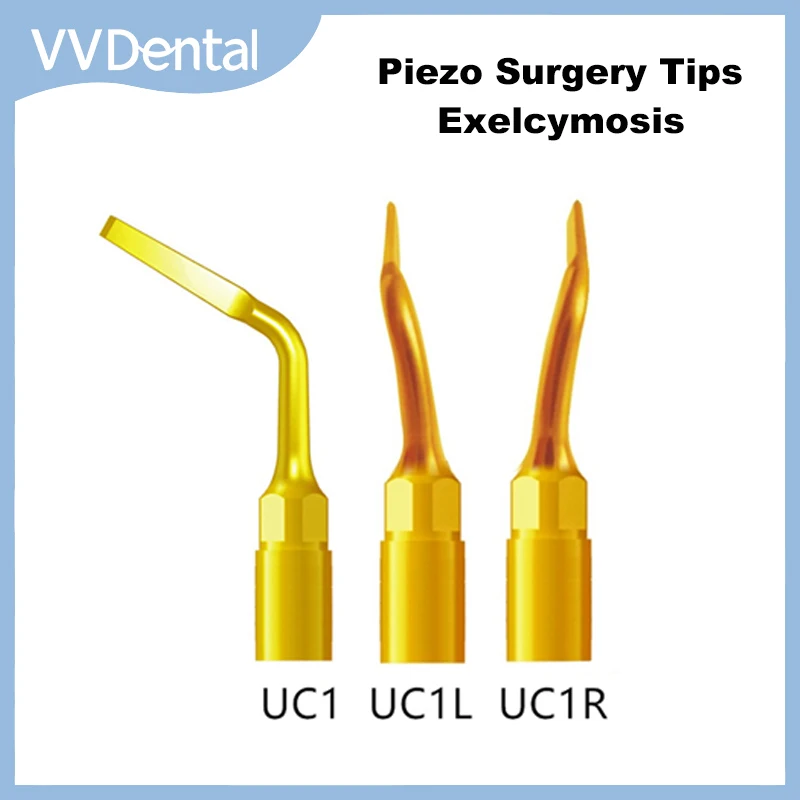 

Dental Piezo Surgery Tips Exelcymosis Tips UC1/UC1L/UC1R Fit Woodpecker Mectron Ultrasurgery Bone Cutter Dentistry Tools