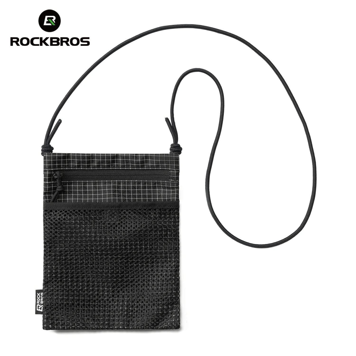 

ROCKBROS Простая сумка на плечо, сумка для мобильного телефона, несколько карманов для складного велосипеда, передняя сумка, портативный кошелек для хранения