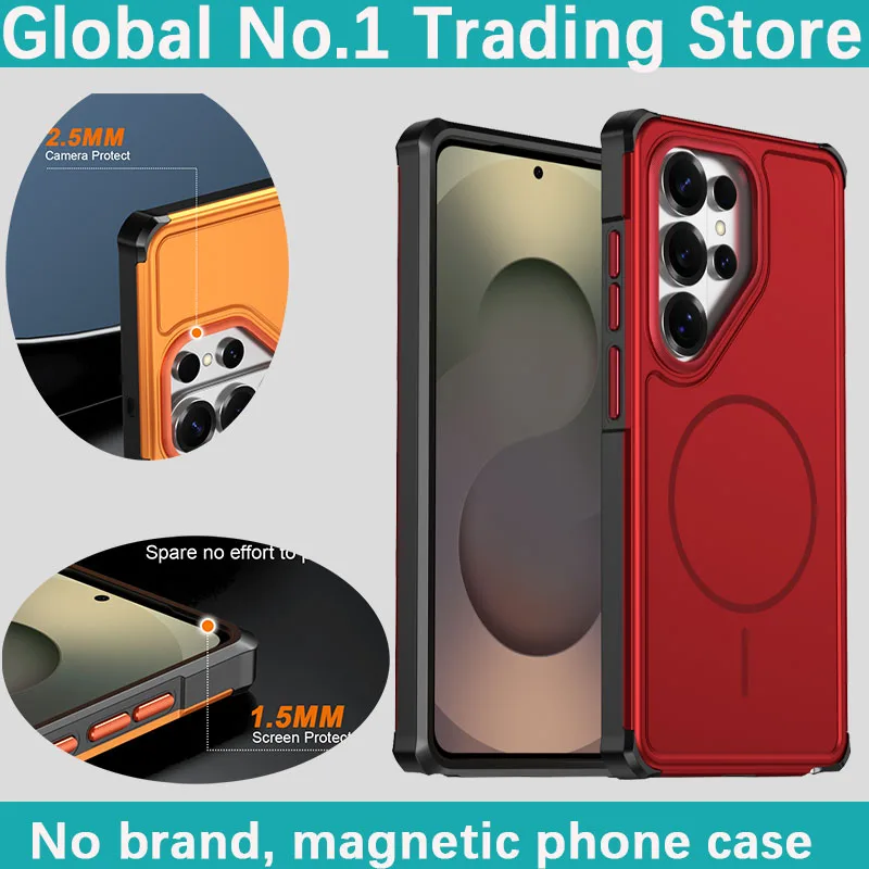 For Samsung Galaxy S22 S23 S24 S26 Ultra S25 Edge S25 FE S25 Plus Protective airbag magnetic plastic hard Phone case protector