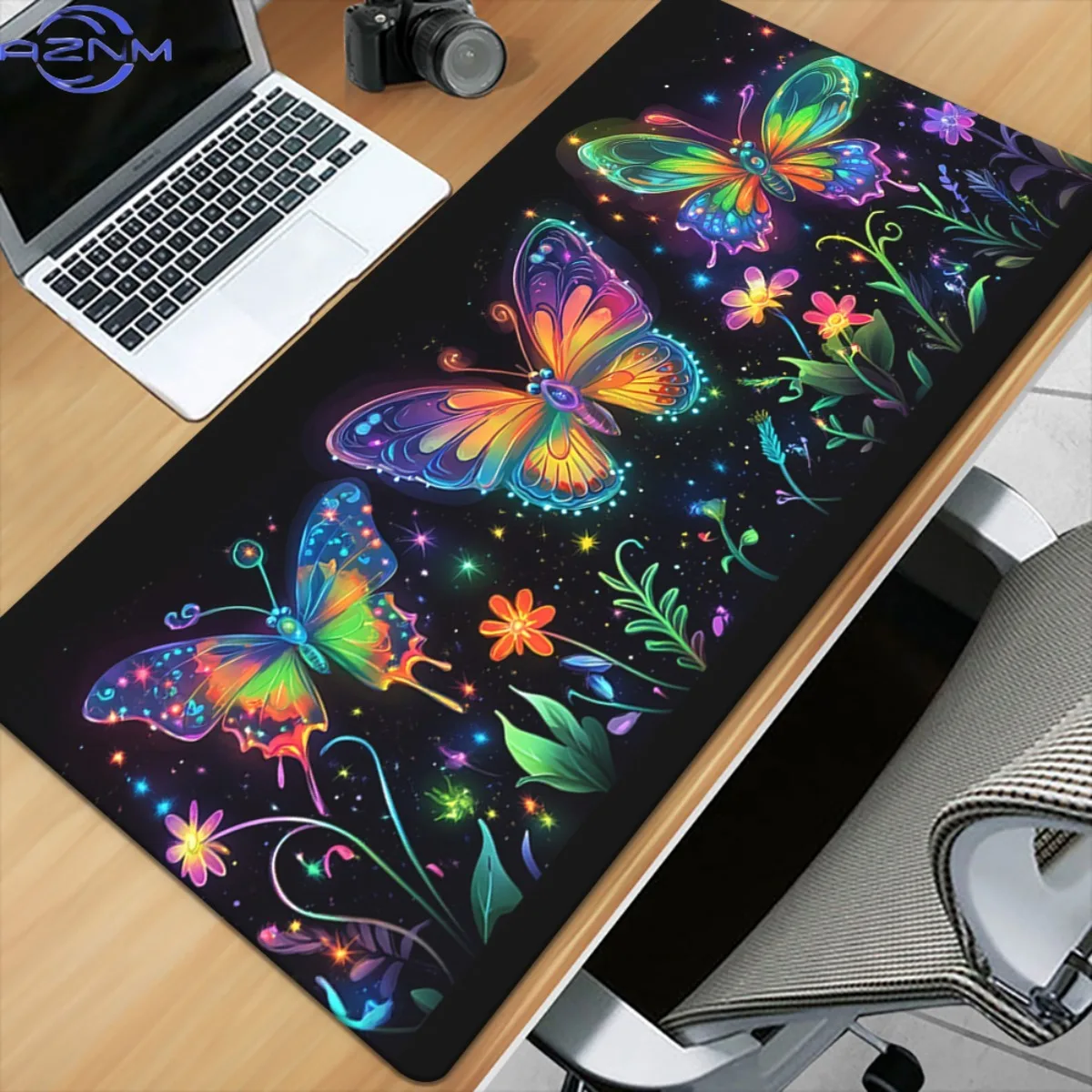 1pc Colorful Butterfly Display Pattern HD Printed Pad for Desk, Multi Functional XXL Mousepad, Keyboard Gaming Mouse Mats, Offic