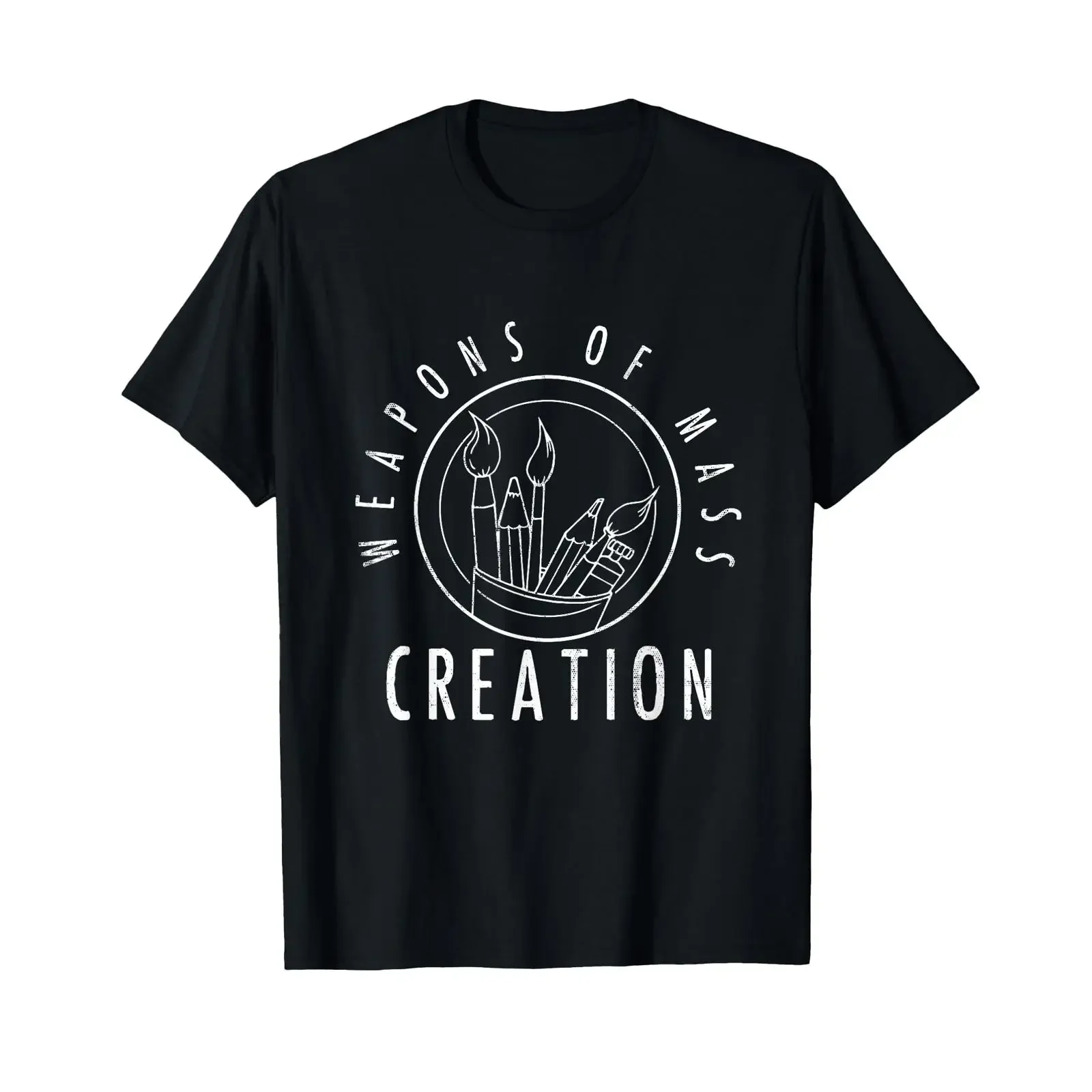 Weapons Of Mass Creation T Shirt Funny Artist Art Supply  vintage Washed Breathable Casual Stylish streetwear Comfortable